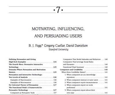 motivating influencing and persuading users chapter outline